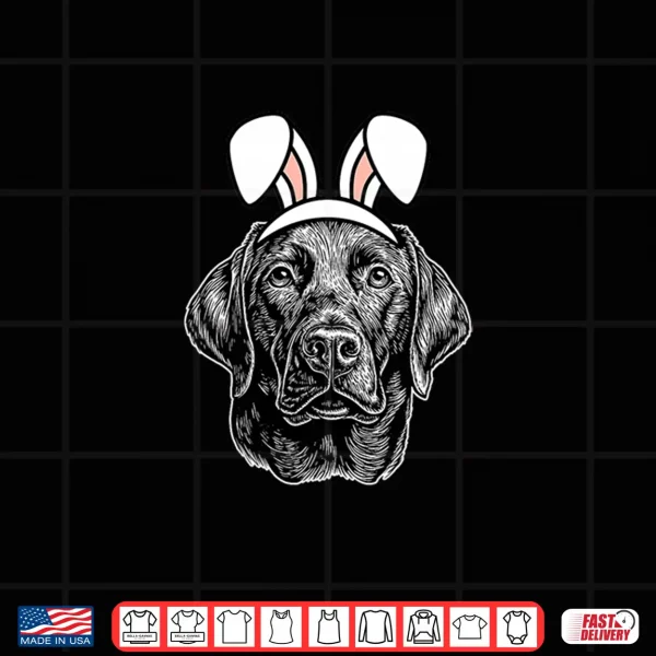 Design Easter Labrador Retriever Cute Dog Lab Easter Bunny Ears Premium Tri Blend Shirt