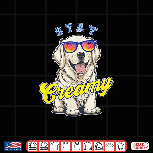 Design English Cream Golden Retriever Funny ECGR Puppy Stay Creamy Shirt