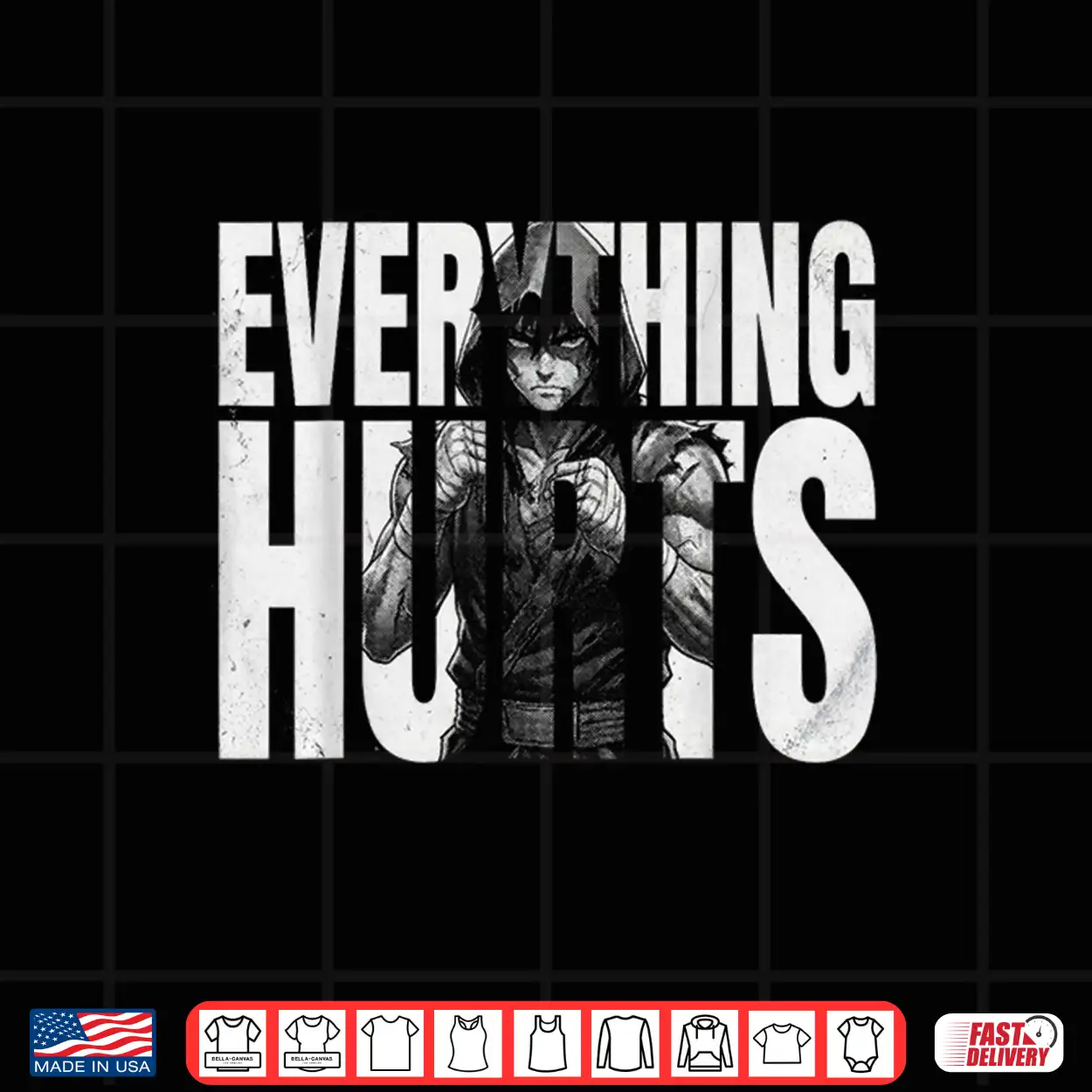Everything Hurts Anime Workout Funny Weight Lifting Gym Shirt Everything Hurts Anime Workout Funny Weight Lifting Gym Shirt