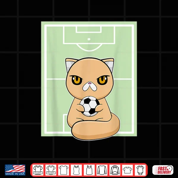 Design Exotic Shorthair Cat Anime Kitten Soccer Football Men Women Kids Shirt