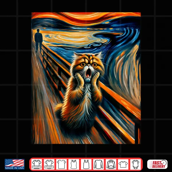 Design Expressionist Artsy Persian Cat Artistic Persian Cat Shirt