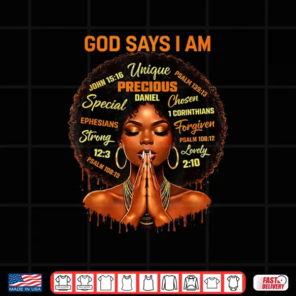 Design Faith God African American Black Women Christian Afro Shirt