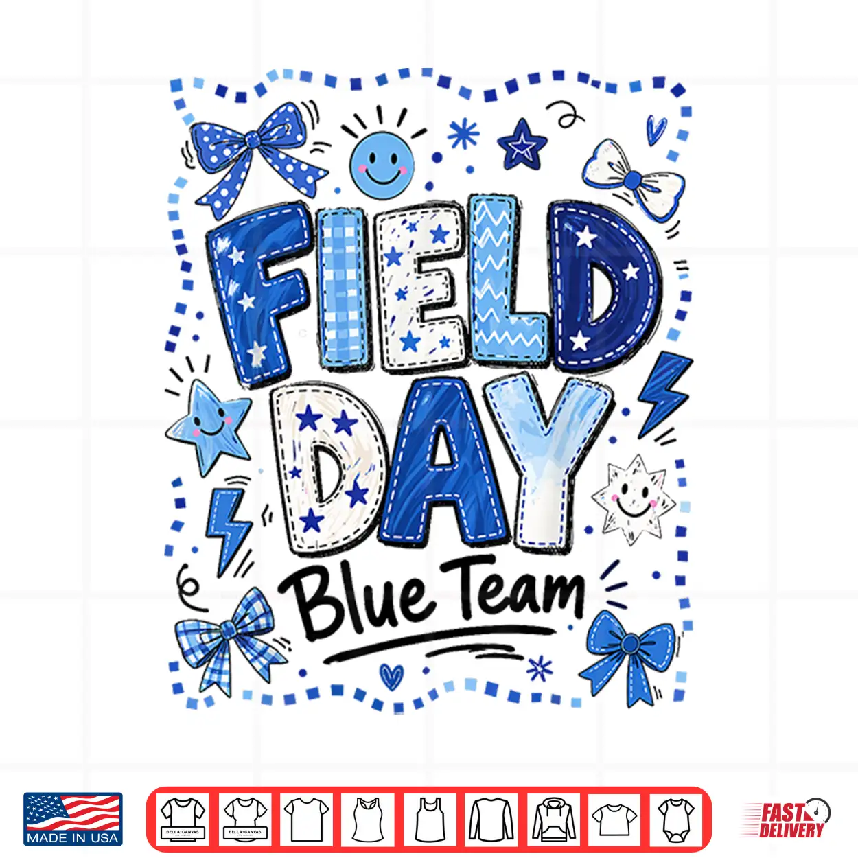 Field Day Blue Team Funny For Kids Teacher Field Day Games Shirt Field Day Blue Team Funny For Kids Teacher Field Day Games Shirt