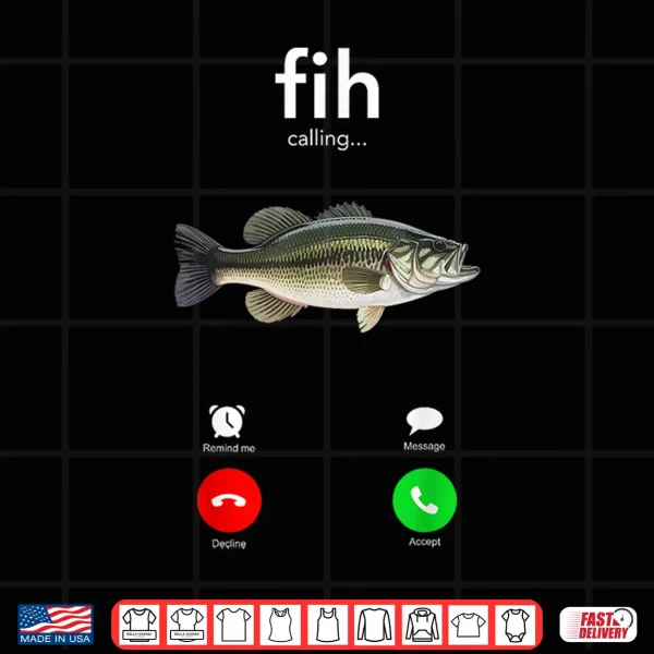 Design Fih Calling Misspelled Fish Meme Humor Shirt