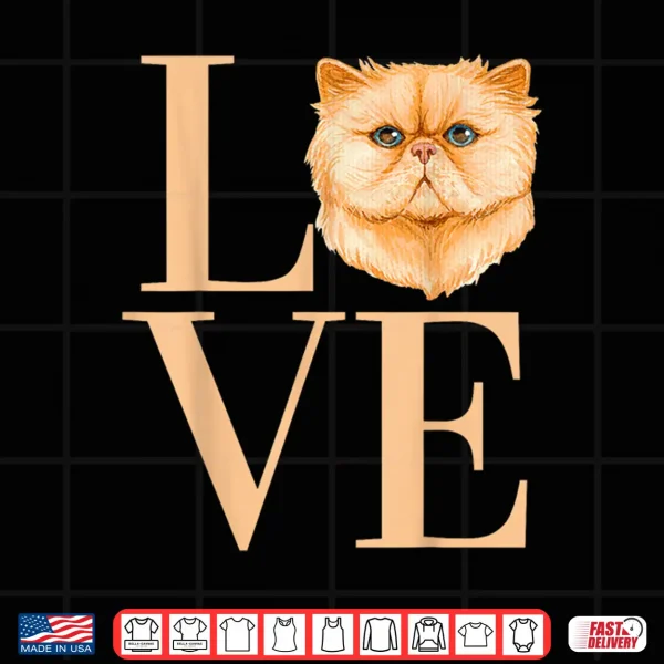 Design Flat Faced Cat Persian Cat British Shorthair Exotic Cat Cute Shirt