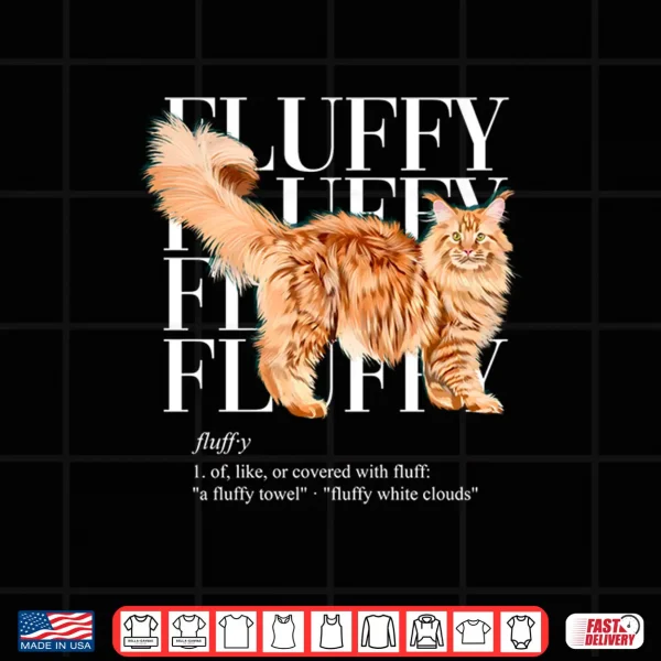 Design Fluffy Cat Ginger Maine Coon Shirt