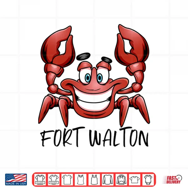 Fort Walton Florida Beach Family Vacation Group Trip Crab Performance Shirt 4 Design Fort Walton Florida Beach Family Vacation Group Trip Crab Performance Shirt