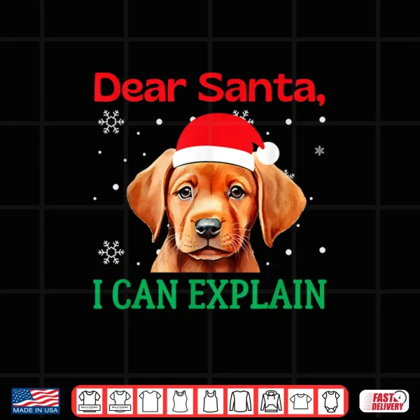 Design Fox Red Lab Christmas Santa Labrador Retriever Shirt
