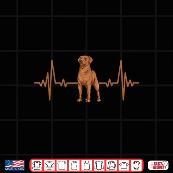 Design Fox Red Labrador Retriever Heartbeat Foxred Lab Shirt
