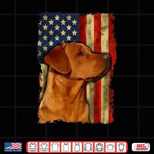 Design Fox Red Labrador Retriever USA Fox Red Labrador Dog Lover Shirt