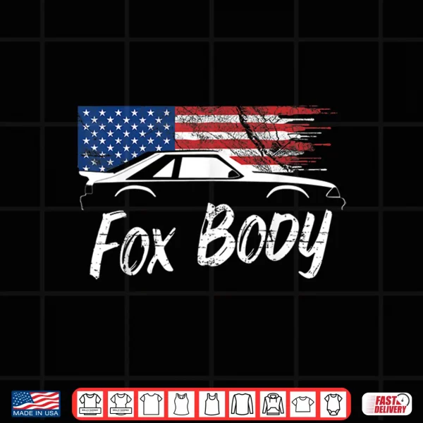 Design Foxbody 5.0 American Flag Stang Muscle Car Shirt Shirt