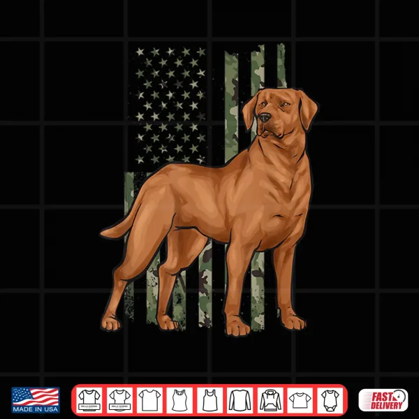 Design Foxred Lab American Flag Fox Red Labrador Retriever Shirt