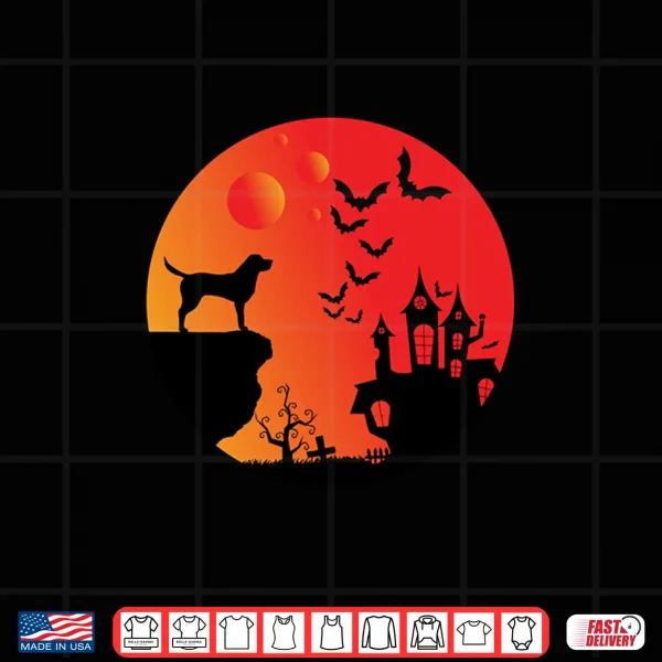 Design Full Moon Labrador Retriever Lovers Halloween Spooky Shirt