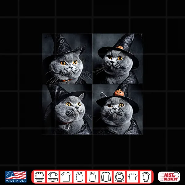 Design Funny Animal Photobooth Cat British Shorthair Halloween Shirt