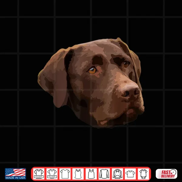 Design Funny Chocolate Lab Shirt Labrador Retriever Dog Head