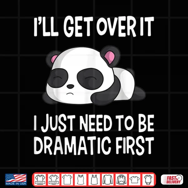 Design Funny Dramatic Panda Kawaii Bear Face Anime Lovers Shirt