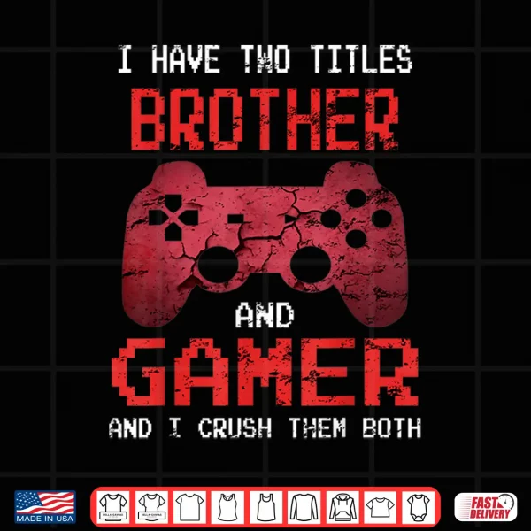 Design Funny Gamer Vintage Video Games Gift For Boys Brother Son Shirt