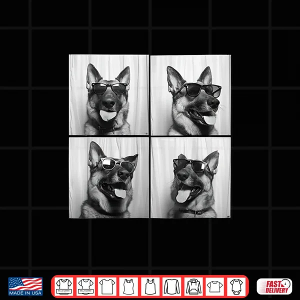 Design Funny German Shepherd Face GSD Cool Dog With Sunglasses Shirt