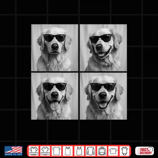 Design Funny Golden Retriever Lover Cute Golden Dog Photo Booth Shirt