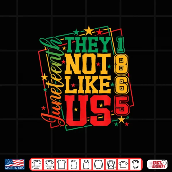 Design Funny Juneteenth 1865 They Dont Like Us Retro Juneteenth Shirt