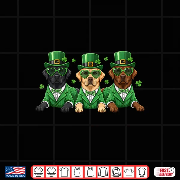 Design Funny Labrador Retriever Shamrock St Patricks Day Irish Dog Shirt