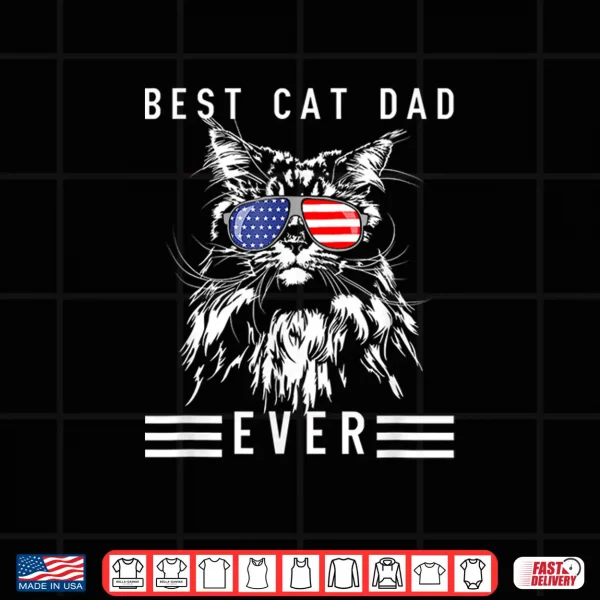 Design Funny Maine Coon Cat Best Cat Dad Ever Funny Cat Maine Coon Shirt