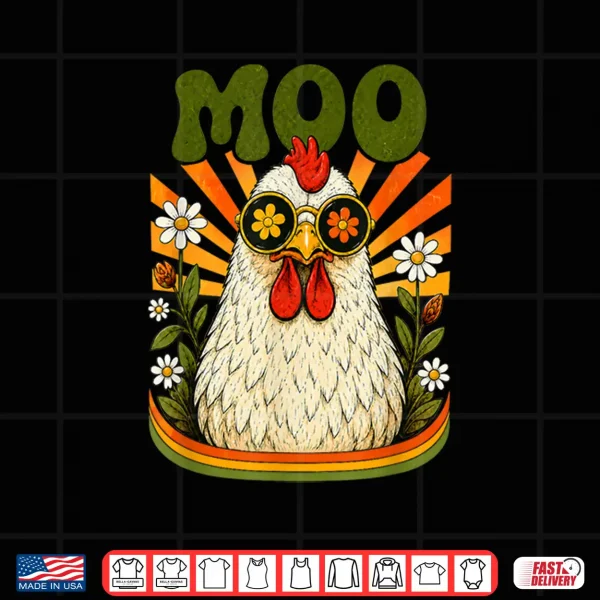 Funny Moo Chicken Farm Animal Vintage Shirt 4 Design Funny Moo Chicken Farm Animal Vintage Shirt