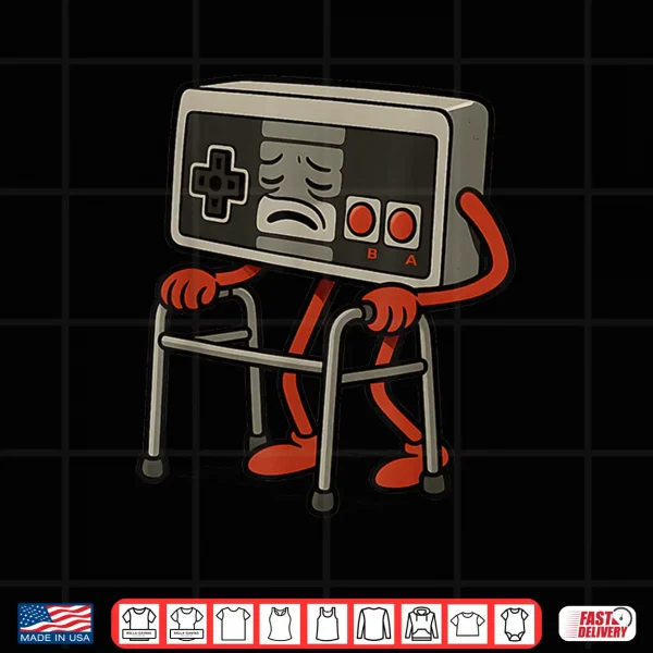 Design Funny Old Gamer Gaming Retro 80s 90s Video Game Old Gamer Shirt