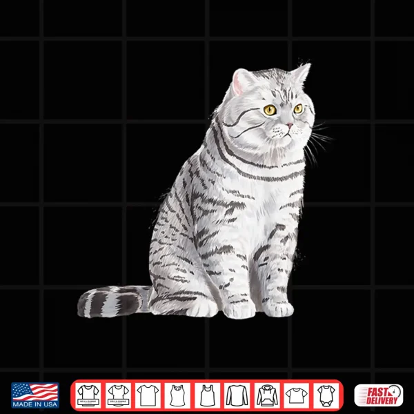 Design Funny Sitting British Shorthair Cat Shirt