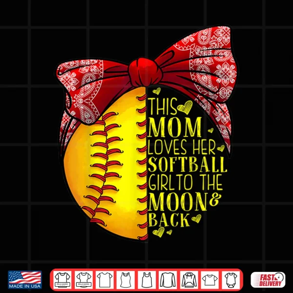 Design Funny Softball Gift Mom Women Pitcher Catcher Girls Lovers Shirt
