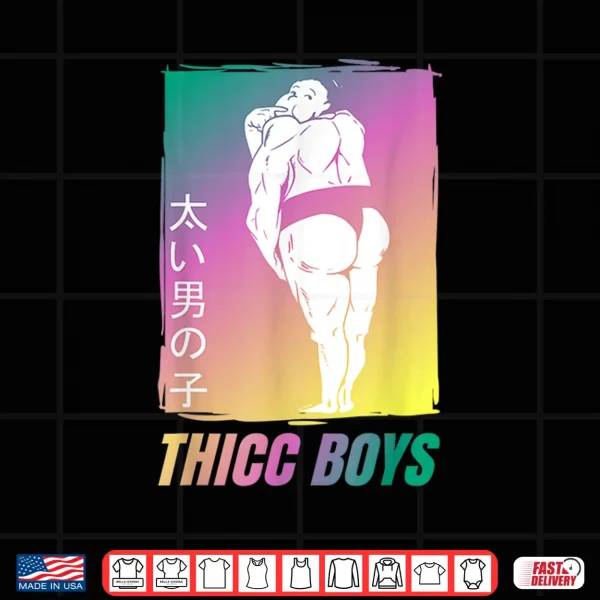 Design Funny Thicc Boys Squad Sumo Shirt for Anime Fans