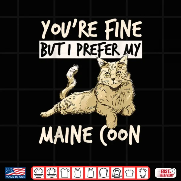 Design Funny Women Men Cat Maine Coon Lover Coonie Shirt