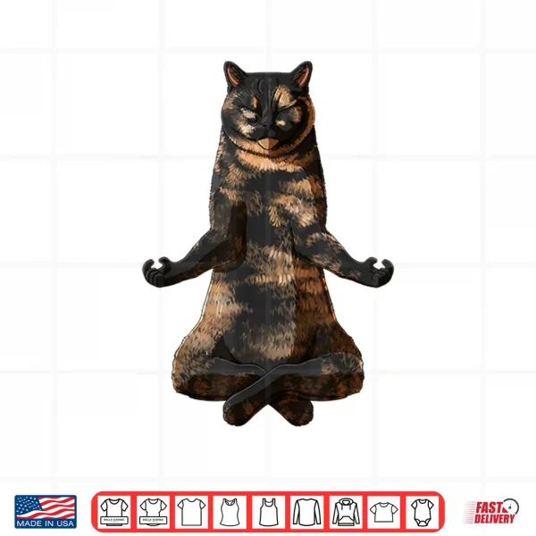Design Funny Yoga Cat Tortie British Shorthair Shirt