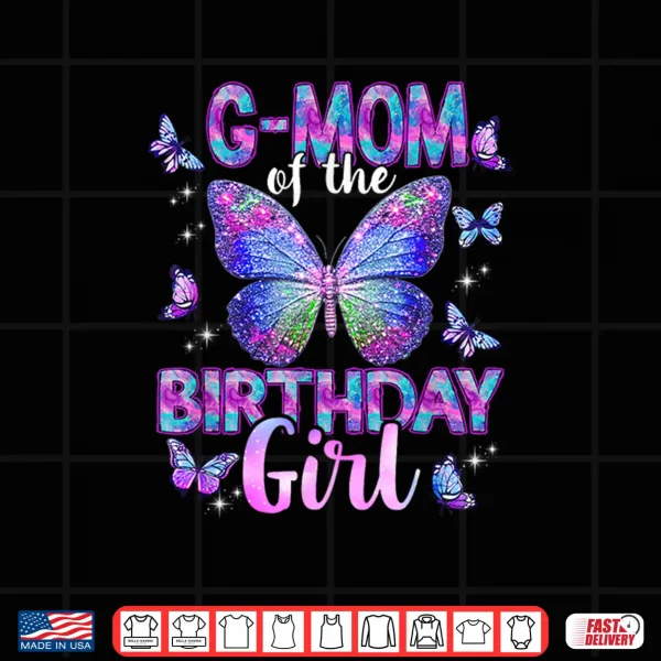 Design G Mom of The Birthday Girl Butterfly Family Matching Shirt