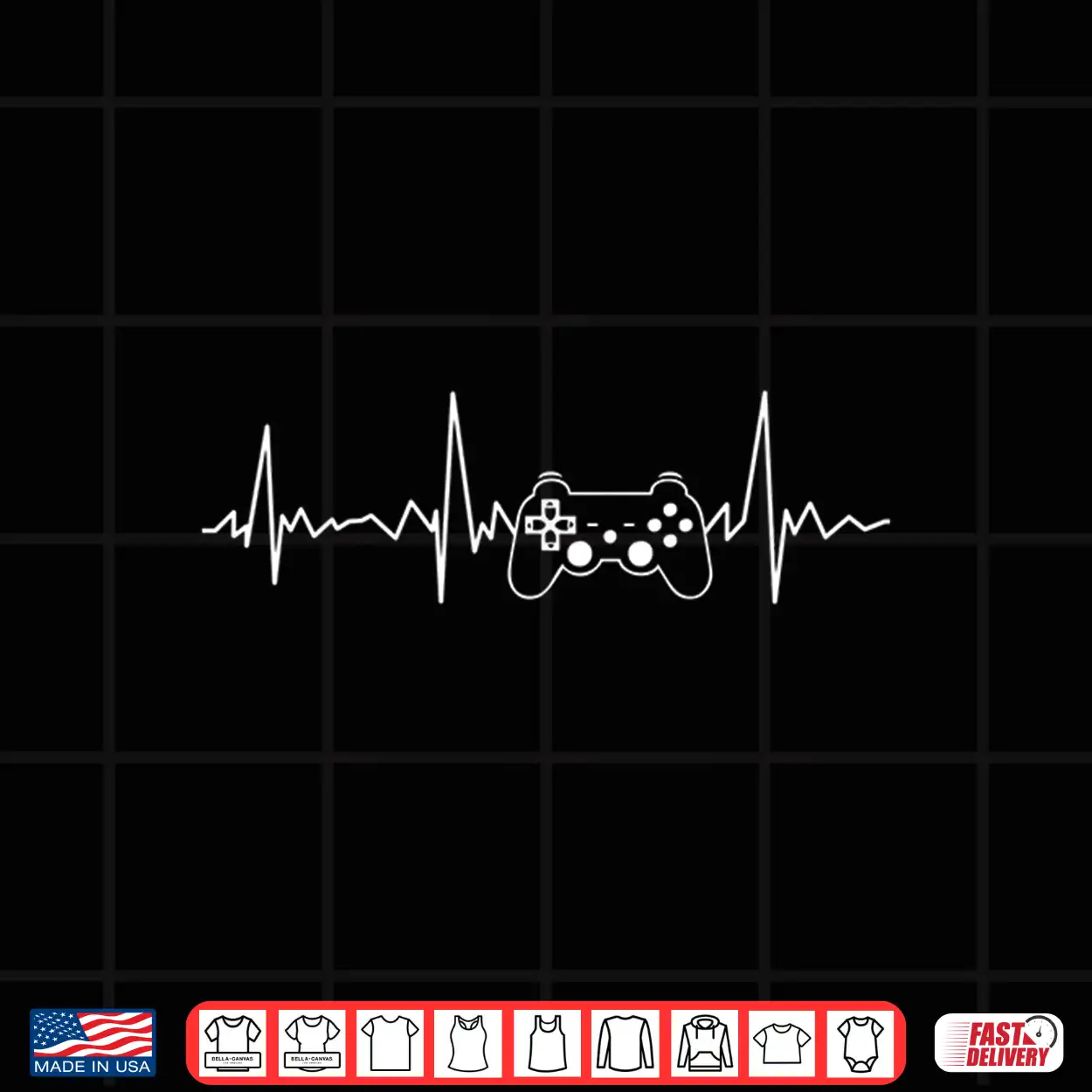 Gamer Heartbeat Shirt Funny Video Game Gift Boys Men Gamer Shirt Gamer Heartbeat Shirt Funny Video Game Gift Boys Men Gamer Shirt