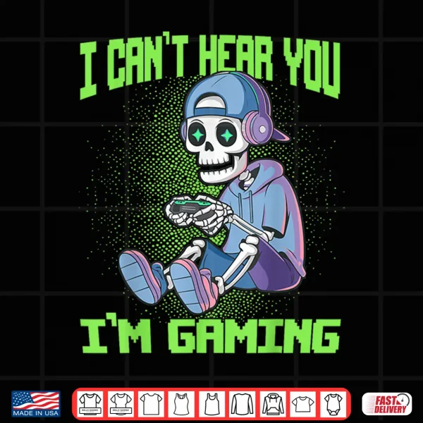 Design Gamer Skeleton Gaming Video Games Shirt