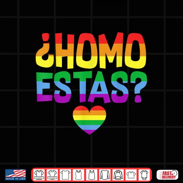 Design Gay Pride Ally LGBTQ Pride Month Homo Estas Spanish Mexican Shirt