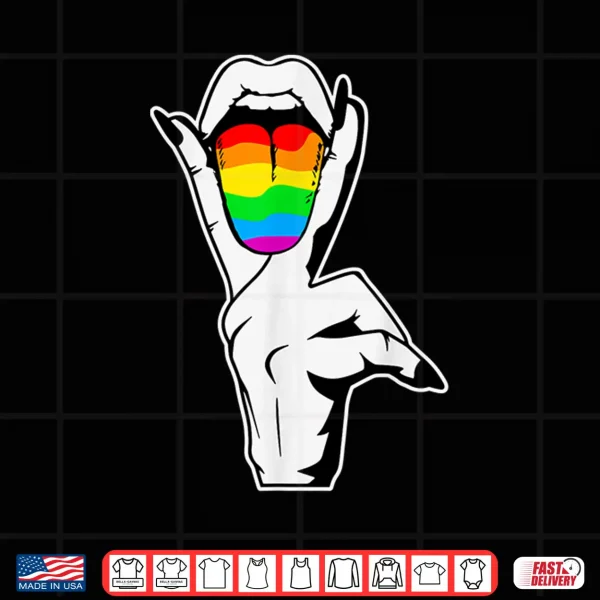 Gay Pride Lgbt Lesbian Tongue Rainbow Shirt 4 Design Gay Pride LGBT Lesbian Tongue Rainbow Shirt