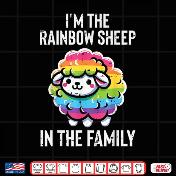 Design Gay Pride Month Rainbow Sheep Funny LGBTQ Ally Shirt