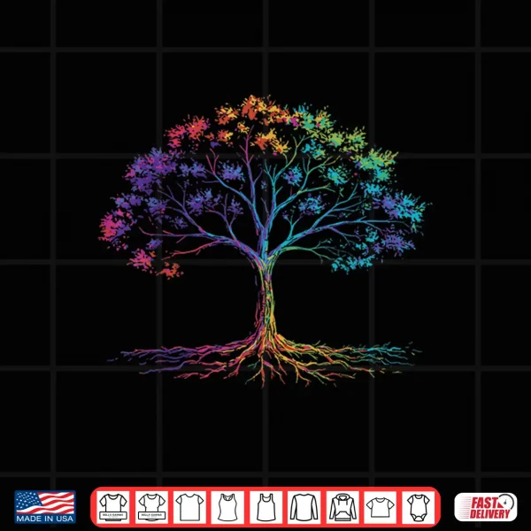 Design Gay Pride Month Tree LGBTQ Ally Rainbow Lesbian Shirt
