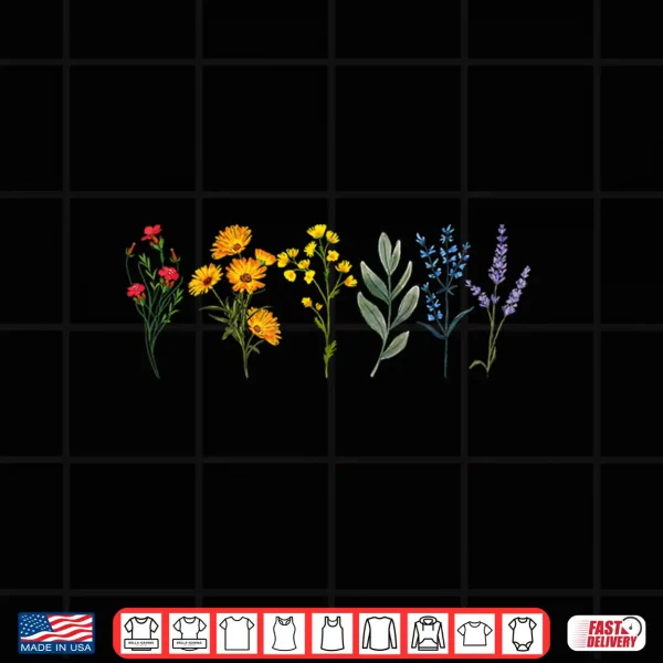 Design Gay Pride Wildflowers LGBTQ Month Rainbow Flowers Pride Shirt