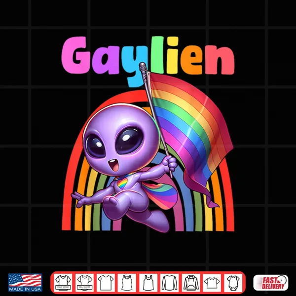 Design Gaylien Gay Alien Pride LGBTQ Professional Graphic Shirt