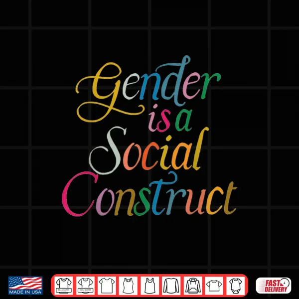 Design Gender Is A Social Construct Queer Non Binary Library Pride Shirt