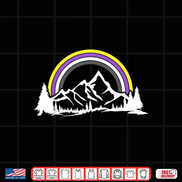 Design Gender Nonbinary Pride Hiking Camping Backpacking LGBT Shirt