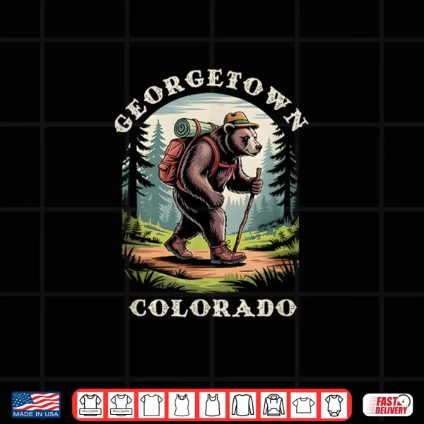 Design Georgetown Colorado CO Mountains Hiking Backpacking Bear Shirt
