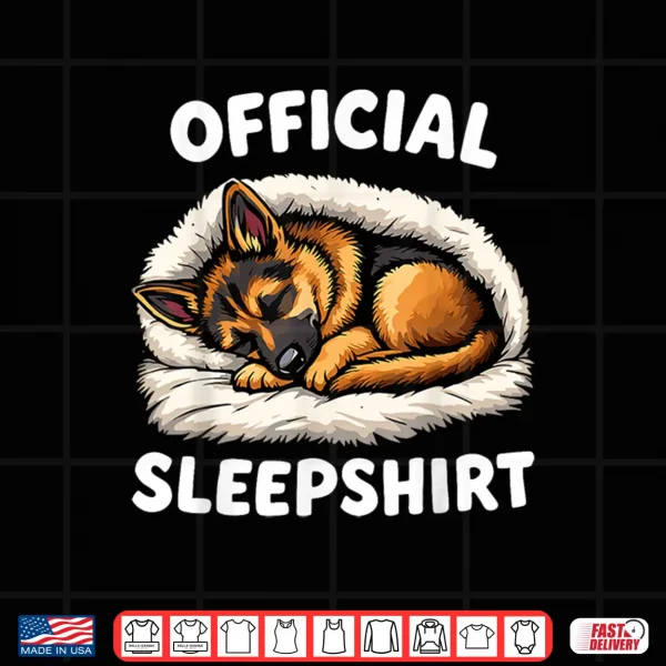 Design German Shepherd Dog Official Sleepshirt Nightgown Sleep Shirt