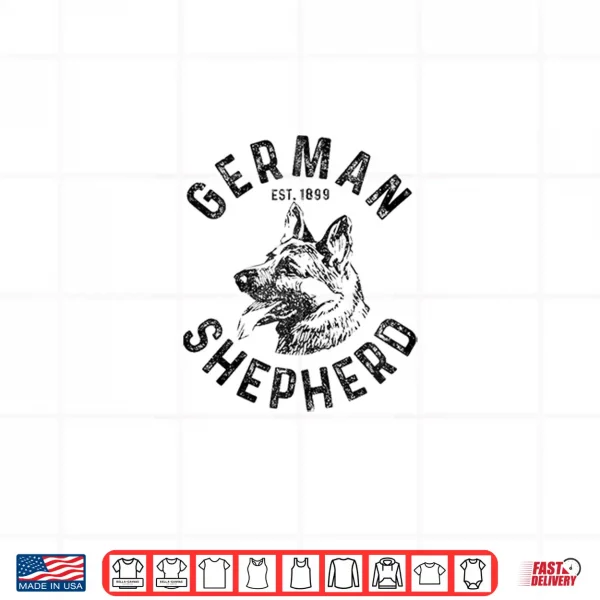 Design German Shepherd Dog Professional Minimalist Modern Graphic Shirt