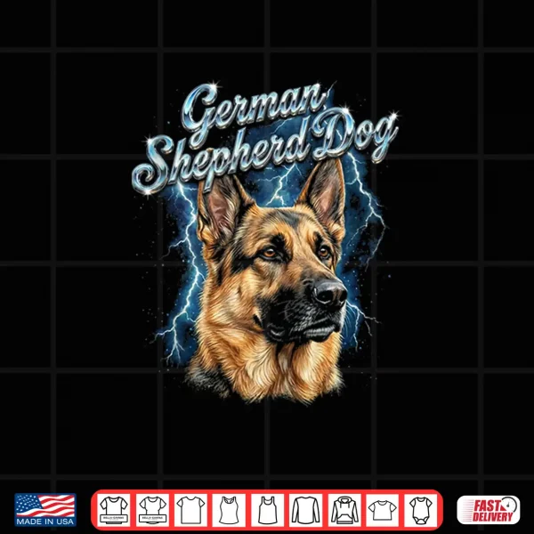 Design German Shepherd Dog Vintage 90s Dog Lover German Shepherd Shirt