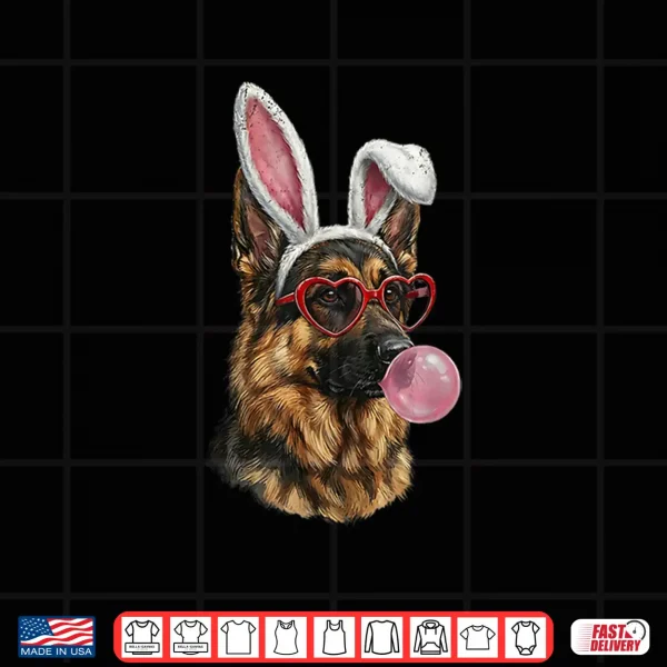 Design German Shepherd Easter Bunny Dog Lover Shirt