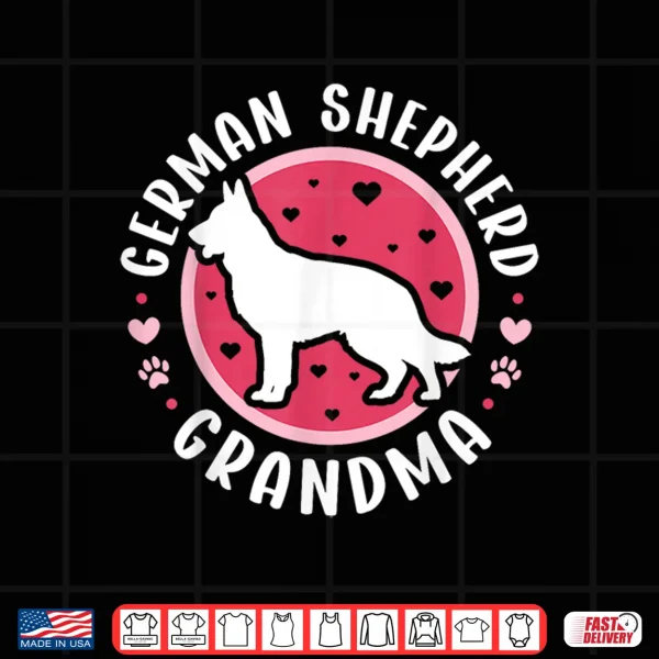 Design German Shepherd Grandma Heart Professional Identity Shirt